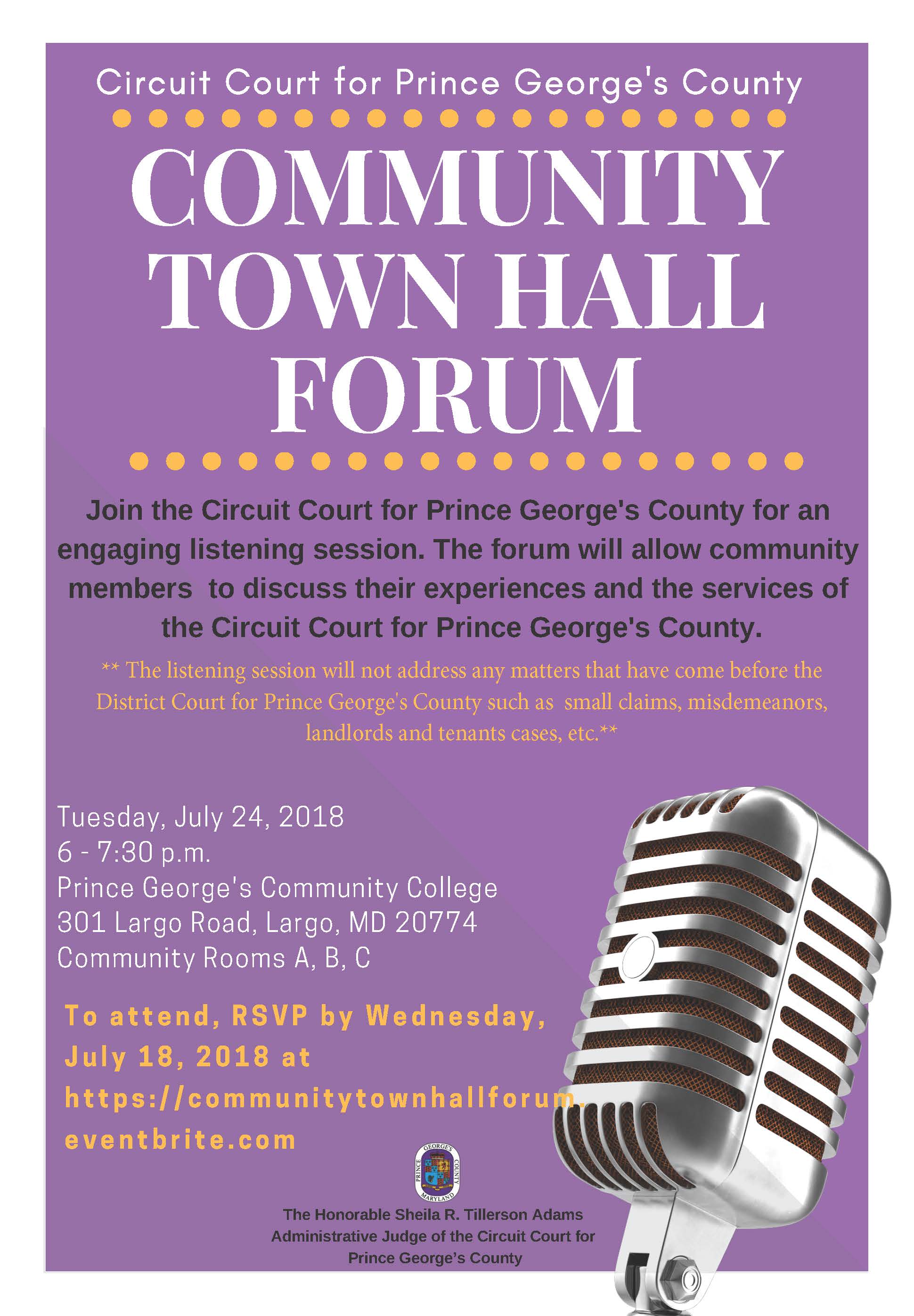 Community Town Hall Forum 2018